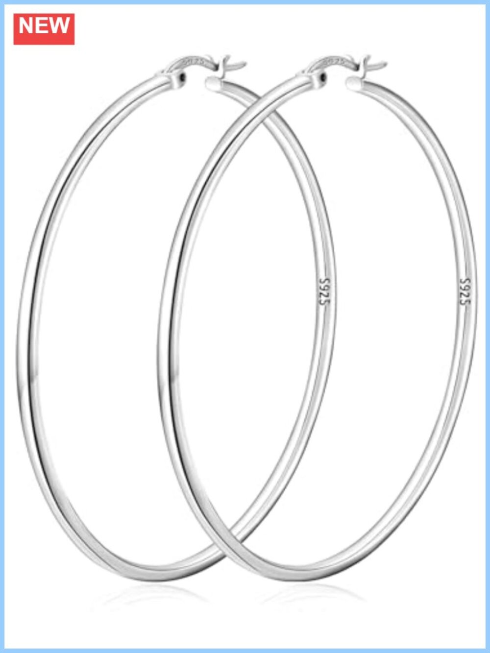14K Gold Plated S925 Sterling Silver Hoop Earrings Hypoallergenic Lightweight